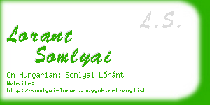 lorant somlyai business card